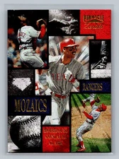 1996 Pinnacle Zenith Mozaics Insert #2 Ivan Rodriguez Will Clark Juan Gonzalez