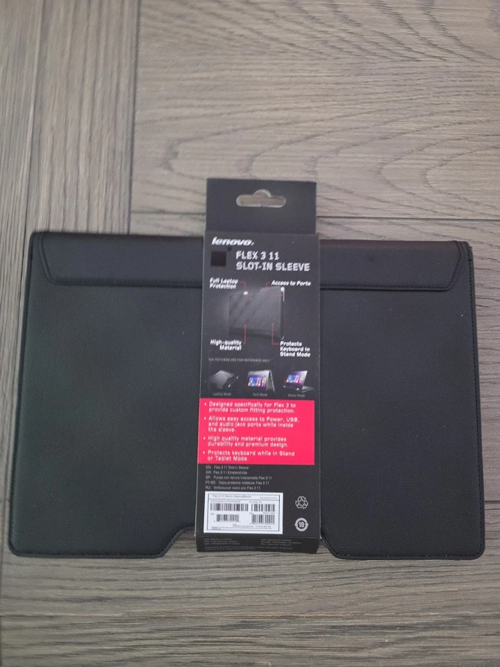Lenovo FLEX 11 Inch Slot-in Sleeve Laptop Case, Black - Image 2 of 2
