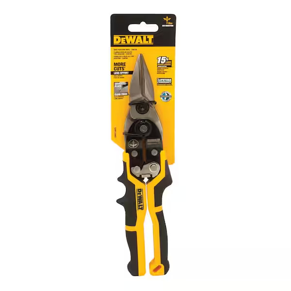 10.1 In. Straight-cut Aviation Snip | Ergo Dewalt Cut Straight Snips Tin Show
