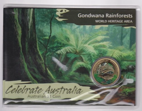 AUSTRALIAN: 2011 $1 CELEBRATE AUSTRALIA - GONDWANA RAINFORESTS COIN #M3631
