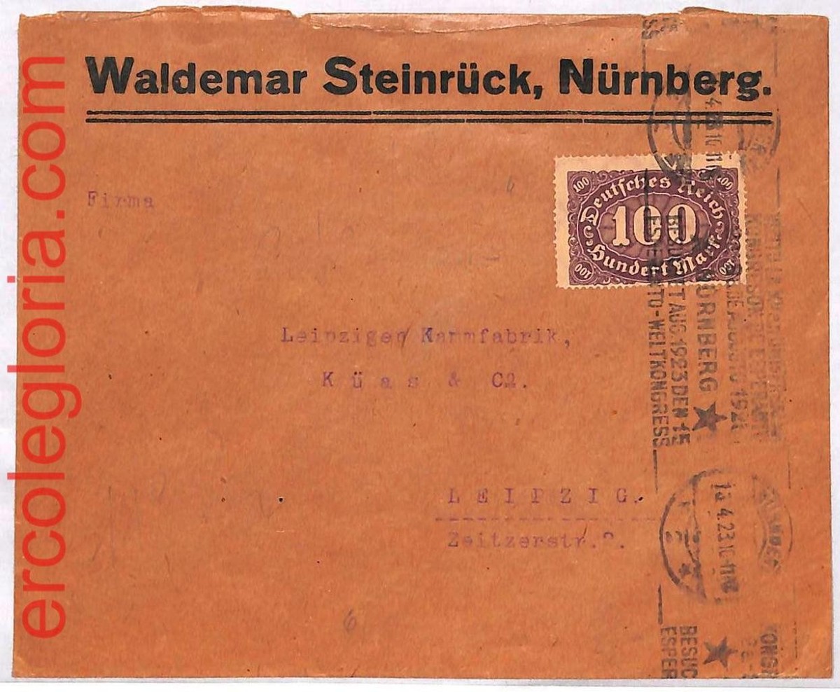 ai3377 - Germany - POSTAL HISTORY - Cover - Esperanto - 1923 | eBay UK