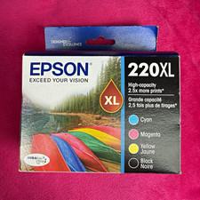Epson 220XL Inkjet Ink Cartridges 4-Pack For Epson Cyan Magenta Yellow Black