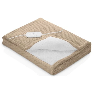 medisana HB 419 Kuschelheizdecke - superweiche flauschige Wärmedecke - sandcreme