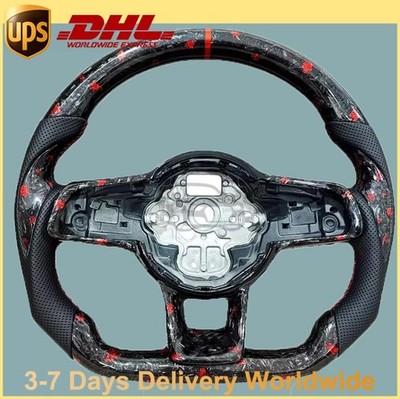 Forged Carbon Fiber Steering Wheel for Volkswagen MK7 MK7.5 GTI R GTD GTE Golf 7