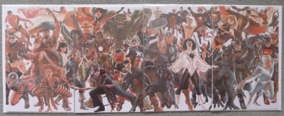 AVENGERS ALEX ROSS 4 x CONNECTING VARIANT SET..MARVEL 2023 1ST PRINTT..NM
