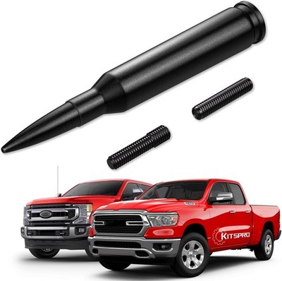 KitsPro Black 50 Cal Bullet Antenna For Ford F-150 F-250 F-350 Super Duty