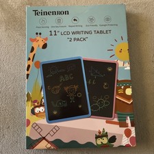 11 Inch LCD Children  s Writing Drawing Tablet 2 Pack Stylus Pink Blue