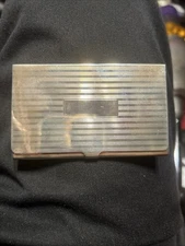 Authentic Tiffany & Co Sterling Silver Business Card Holder Case No Momogram