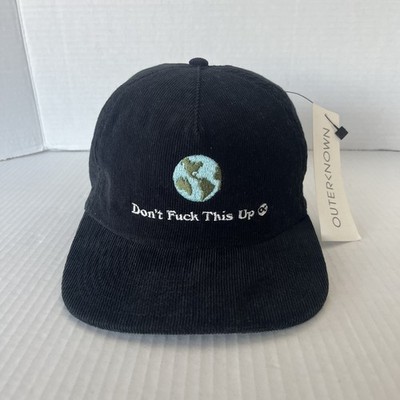 Outerknown Dont F*** This Up Kelly Slater Men's Snapback Corduroy Hat Cap Black