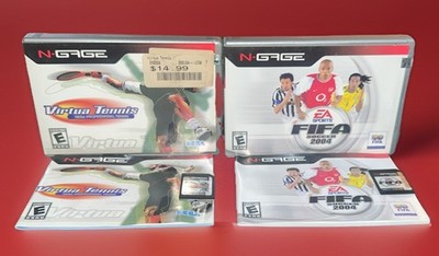 Nokia N-Gage Virtua Tennis & FIFA  Soccer Lot Of 2  Games Complete Manual Books