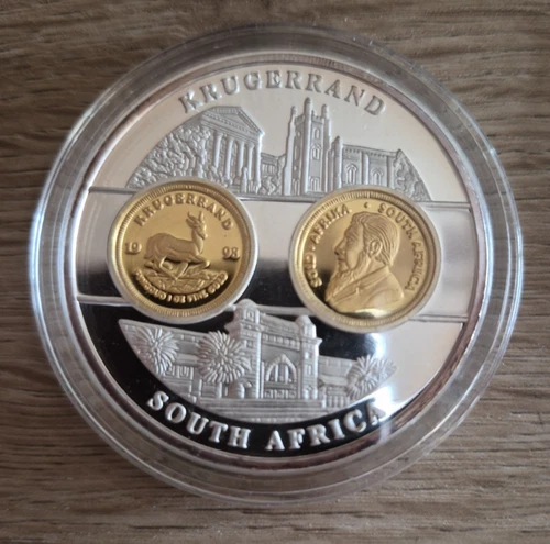 2006 Krugerrand Style Commemorative Medal  Silver Plated 52g Limited 9999 COA