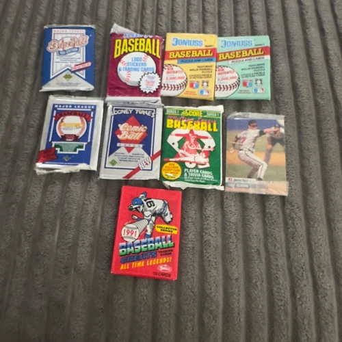 VTG lot 1990s Baseball Packs Upper Deck Donruss Score Swell Looney Tunes