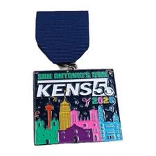 2025 KENS 5 TV 75th Anniversary Fiesta Medal San Antonio's Own Pinback NEW
