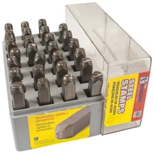 C.H. HANSON 20300 Letter Set,1/4 In. H,Steel 3XFH8