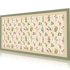 PU Leather XXL Large Extended Mouse Pad Big Floral Desk Mat 31.5x15.7 Inch