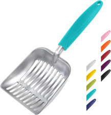 Cat Litter Scoop, Aluminum Alloy Sifter, Kitty Metal Scooper, Deep Shovel, Long
