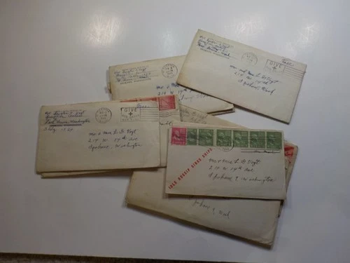 8 WW2 Letters Soldier Fort Lewis Army Lot Spokane Washington WW II Military WWII
