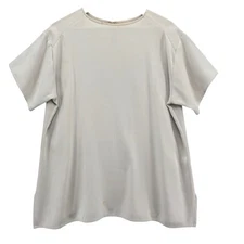 RTW Charleston Blouse Womens Beige Short Sleeve Flowy Relaxed Size XXL