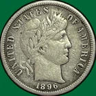 1896-S Barber Dime Very Fine VF Coin #43647