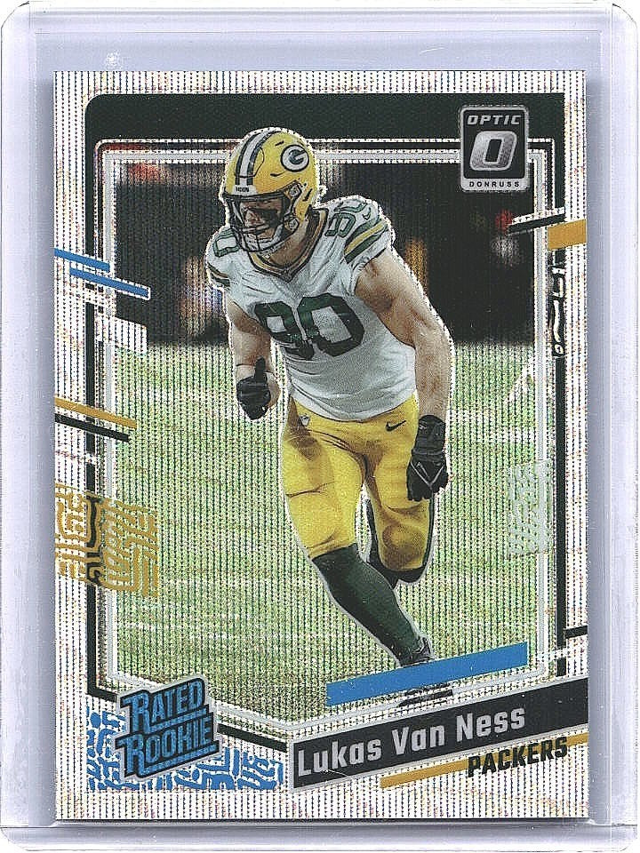 2023 Panini Donruss Optic - Rated Rookie Lukas Van Ness #240 Wave  #/300 Packers