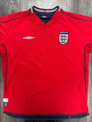 Original Umbro England 2002 Auswärtstrikot Herren Extra Large