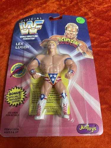 1996 WWF WWE Just Toys Lex Luger bendie Wrestling ...