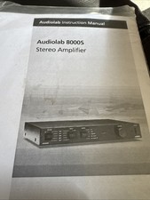 Audiolab 8000S Amplifier Instruction Manual