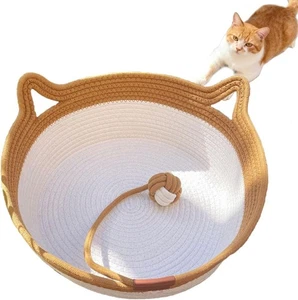 Instinct Basket, Stimuli Handwoven cat Basket Rope Cotton Eliminates Bed Reje...