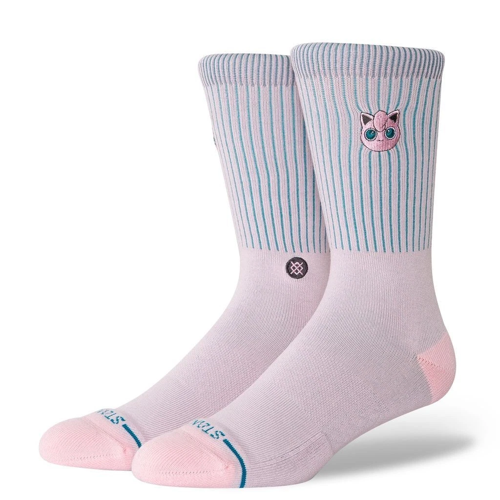 STANCE JIGGLYPUFF CREW SOCKS.NEW POKEMON PINK PATTERN CUSHIONED UK 6 -13 S26
