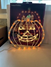 17 Inch Indoor Outdoor Pumpkin Jack O Lantern Halloween Lighted Decorations