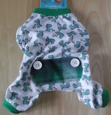 DINOSAUR PAJAMA PET COSTUME - PET CENTRAL - X-SMALL - NEW