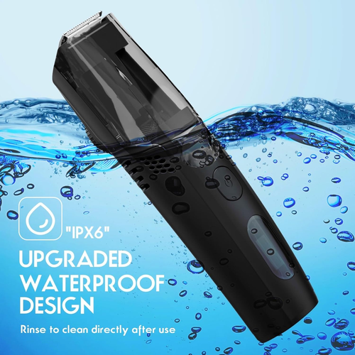 Vacuum Beard Trimmer for Men Rechargeable, IPX6 Waterproof Mustache Trimmer with - Picture 5 of 6