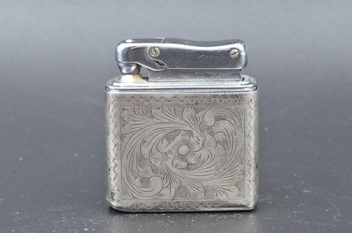Antique Gas Lighter and Monogrammed Silver Case, HUMMINGBIRD MonoGAS Collection