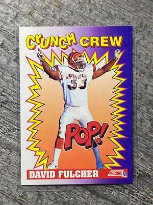 1991 Score NFL Football CRUNCH CREW POP! David Fulcher Cincinnati Bengals # 650