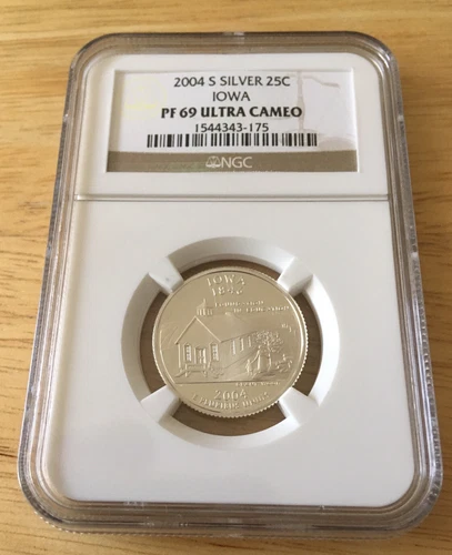 2004-S NGC PF 69 Ultra Cameo IOWA Silver State Quarter