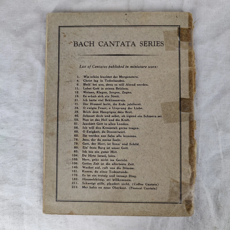 RARE 1940s VTG J. S. BACH CANTANA No. 105 (Herr, Gehe Nicht Ins Gericht) German - Image 4 of 4