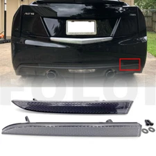 PAIR SMOKE LENS REAR BUMPER DIFFUSER REFLECTOR FOR CADILLAC 13-19 ATS/ 17-18 XT5