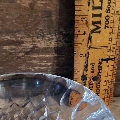 Waterford Crystal 4 7/8" Round Ashtray Cross Hatching & Oval Cuts Signed - Picture 6 of 11