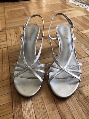 ralph lauren silver sandals