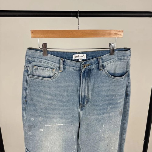 Profound Nordstrom Patchwork Jeans - Size 34 - Distressed & Paint Splatter Denim - Picture 2 of 5