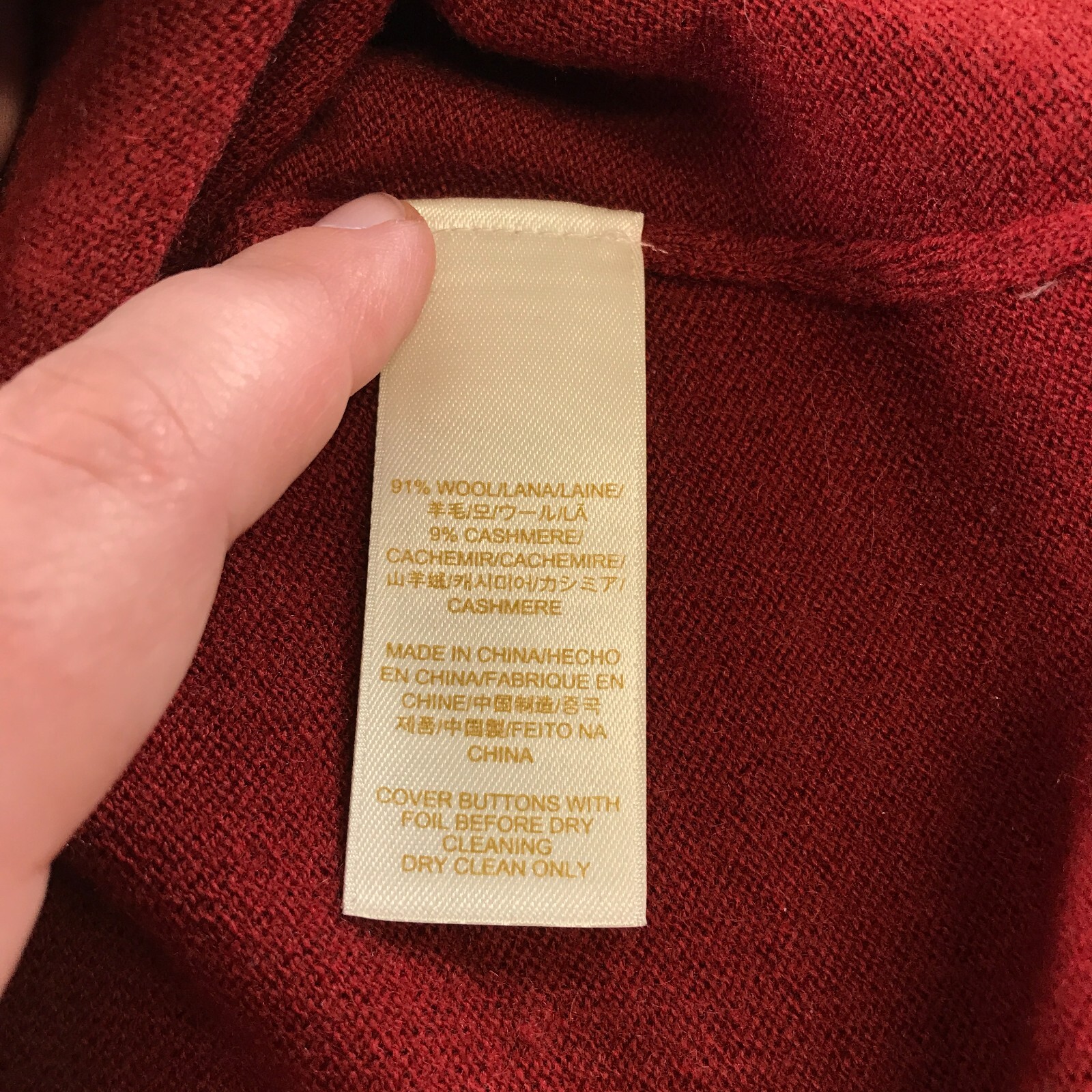 Kate Spade Sweater Womens Medium Red Button Front Beaded Neck thumbnail 6