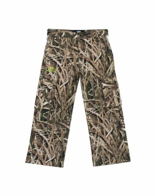 MOSSY OAK BOYS SHADOW GRASS BLADES CARGO PANTS SMALL S 6/7 ...