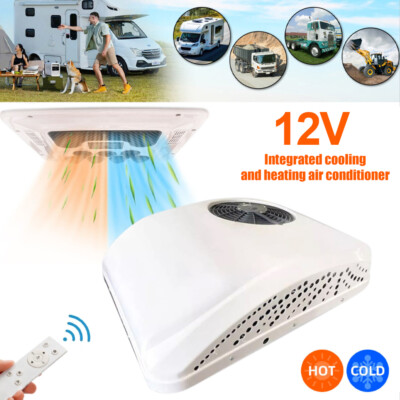 12V Cool&Heat RV Roof Air Conditioner for Caravan RV Bus Trucks 