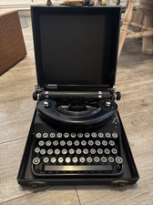 Vintage Underwood Noiseless Manual Portable Typewriter W/Case No Key 1930's thumbnail