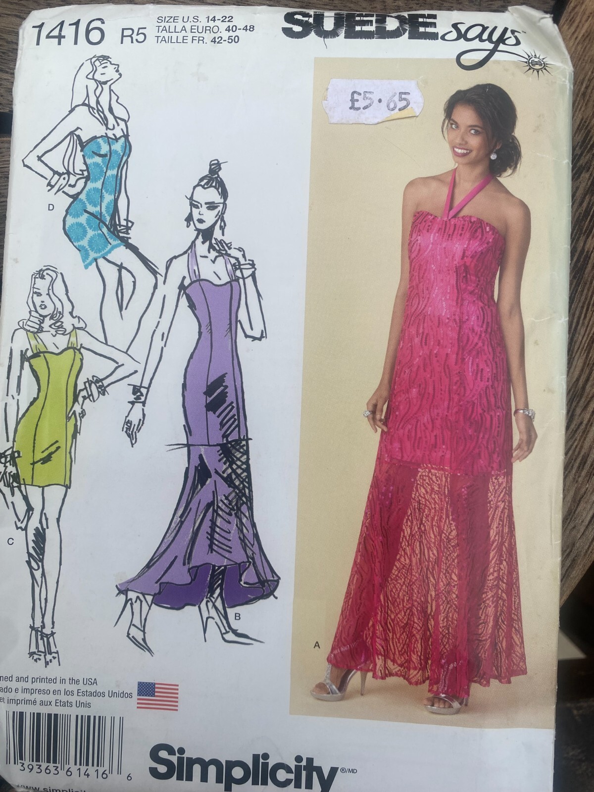 Simplicity Sewing Pattern 1416 Misses'/Petite Special Occasion Dress 14-22 Uncut