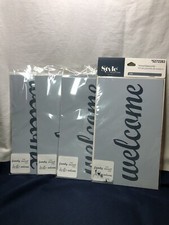 4PC STENCIL KIT Welcome Family Hello Home Sweet Home Country 3 Open Unused