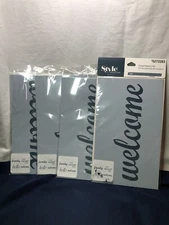 4PC STENCIL KIT Welcome Family Hello Home Sweet Home Country 3 Open Unused