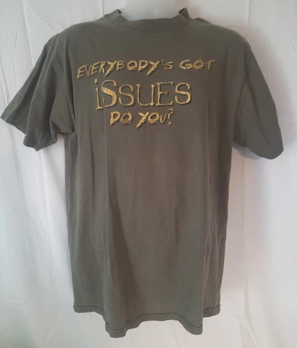 Korn T-Shirt Green Everybodys Got Issues Do You? 199 1990s vintage concert t-shirt, vintage, single stitch, B+ condition