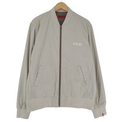 Levi's Herren Bomber Jacke Beige Baumwolle Atmungsaktiv Bequem Lv7 Größe L