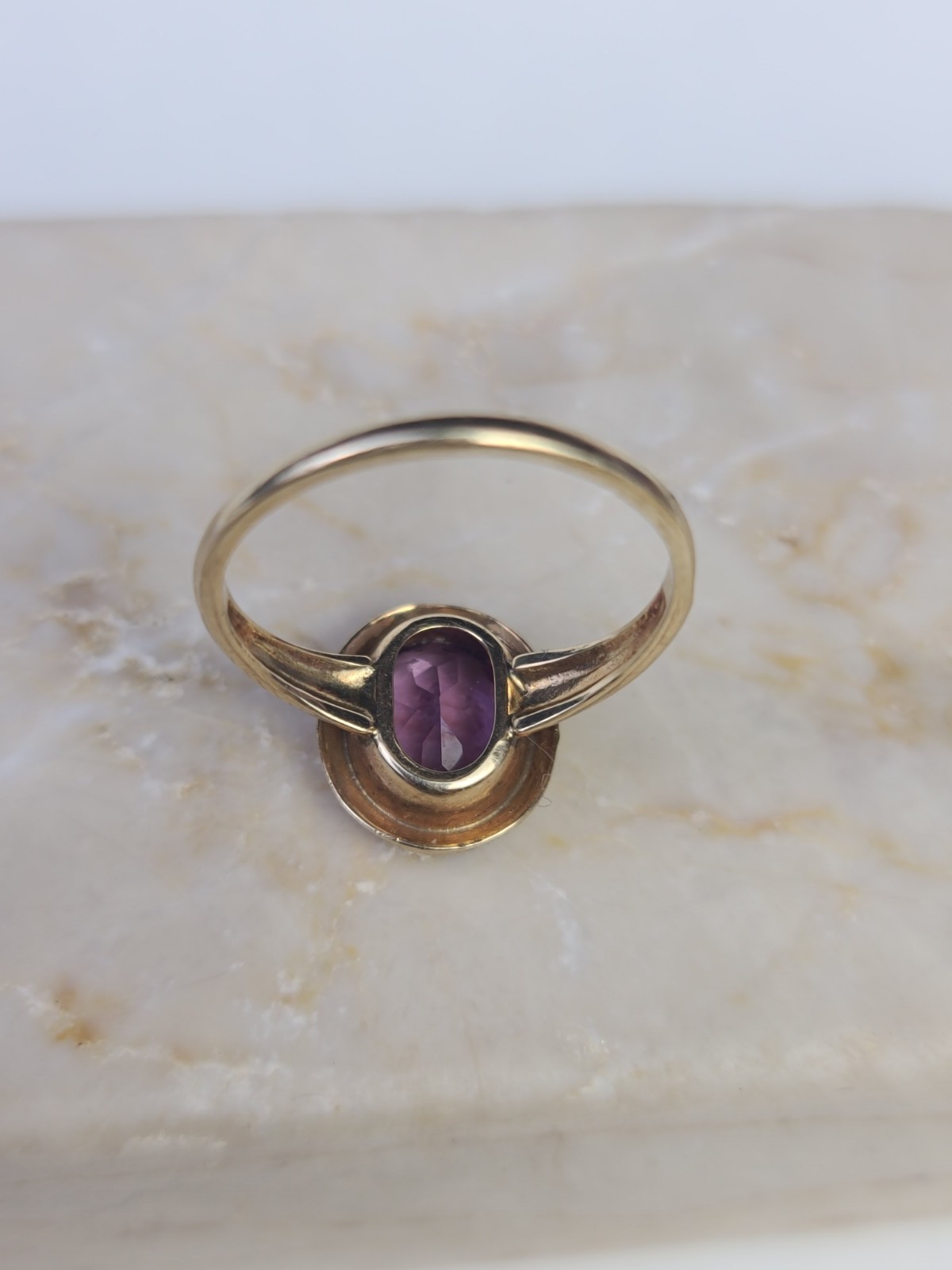 10k Solid Yellow Gold Color Changing Sapphire Gem… - image 10